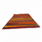 Rainbow Stripe Knit Blanket