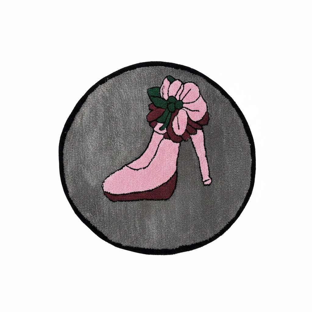 Retro Pin-Up Oval Tufted Rug